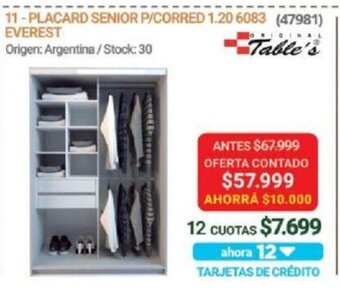 Hendel Placard Senior P/Corred 1.20 6083 Everest oferta