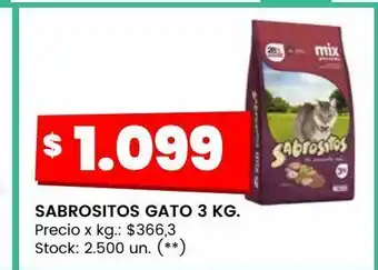 Changomas Alimento para gatos sabrositos 3kg oferta