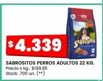 Changomas Alimento para perros sabrositos 22kg oferta