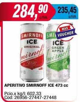Maxiconsumo Aperitivo smirnoff ice 473 cc oferta