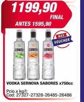 Maxiconsumo Vodka sernova sabores x750cc oferta