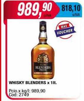 Maxiconsumo Whisky blenders x 1lt. oferta