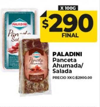 Supermayorista Vital Paladini panceta ahumada-salada oferta