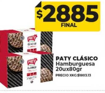 Supermayorista Vital Paty clásico hamburguesa oferta