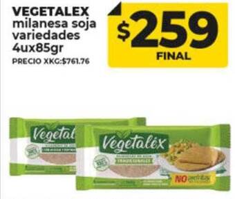 Supermayorista Vital Vegetalex milanesa soja oferta