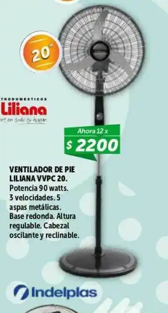 Ventilador de pie liliana vvpc 20