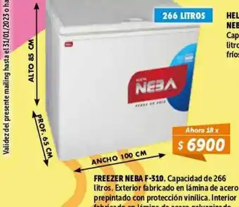 Belgrano Hogar Freezer neba f-310 oferta