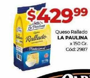 Diarco Queso rallado la paulina oferta