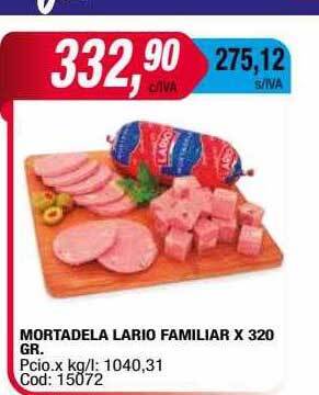 Maxiconsumo Mortadela lario familiar x 320 gr. oferta