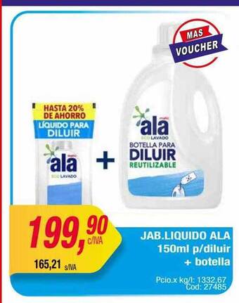 Maxiconsumo Jab.liquido ala 150ml p-diluir + botella oferta