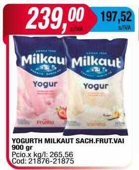 Maxiconsumo Yogurth milkaut sach.frut.vai 900 gr. oferta