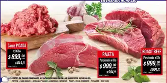 Maxiconsumo Carne picada, paleta, roast beef oferta