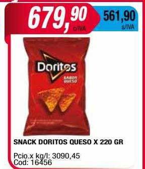 Maxiconsumo Snack doritos queso x 220 gr oferta