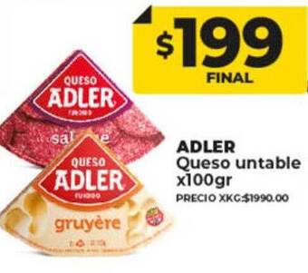 Supermayorista Vital Adler queso untable oferta