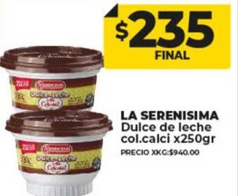 Supermayorista Vital La serenisima dulce de leche oferta
