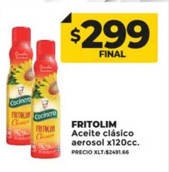 Supermayorista Vital Fritolim aceite clásico aerosol oferta