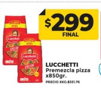 Supermayorista Vital Lucchetti premezcla pizza oferta