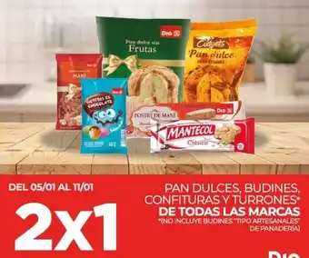 Supermercados DIA Pan Dulces, Budines, Confituras Y Turrones De Todas Las Marcas oferta
