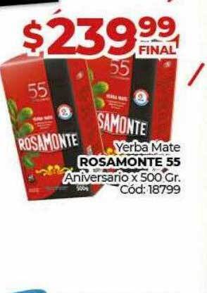 Diarco Yerba mate rosamonte 55 aniversario oferta