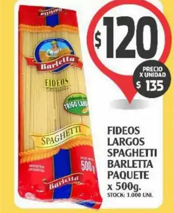 Supermercados Malambo Fideos largos spaghetti barletta paquete oferta