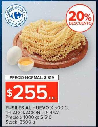 Carrefour Fusiles al huevo oferta