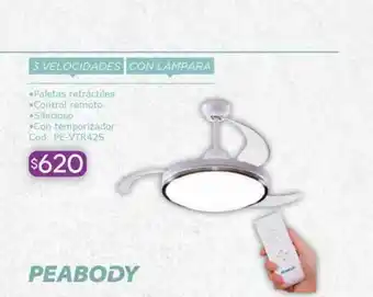 Cuotas del Sur 3 velocidades con lámpara peabody oferta