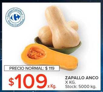 Carrefour Zapallo anco oferta