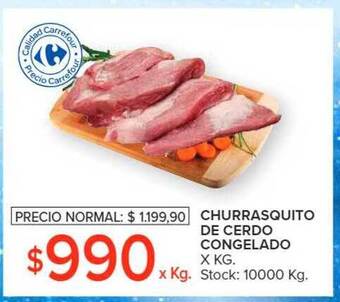 Carrefour Churrasquito de cerdo congelado oferta