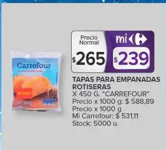 Carrefour Tapas para empanadas rotiseras oferta