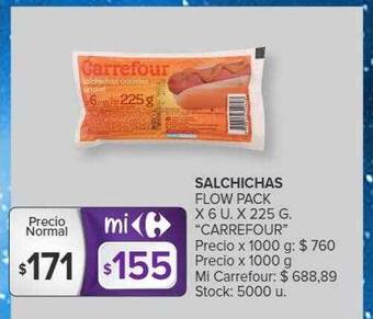 Carrefour Salchichas flow pack oferta