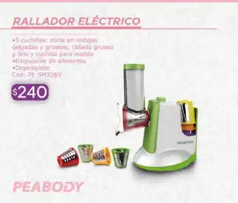 Cuotas del Sur Rallador eléctrico peabody oferta
