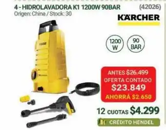 Hendel Hidrolavadora k1 1200w 90bar kärcher oferta