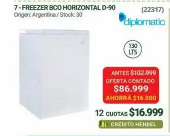 Freezer bco horizontal d-90 diplomatic