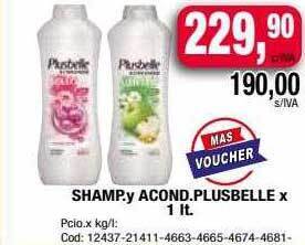 Maxiconsumo Shamp.y acond. plusbelle x 1 lt. oferta