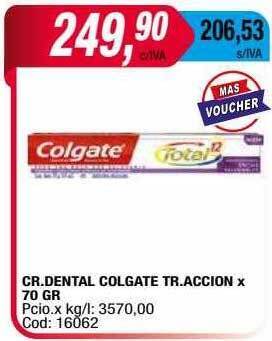 Maxiconsumo Cr.dental colgate tr. accion oferta