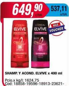 Maxiconsumo Shamp. y acond. elvive oferta