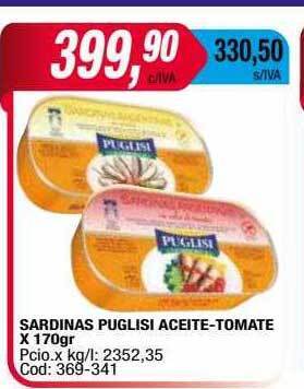 Maxiconsumo Sardinas puglisi aceite-tomate oferta
