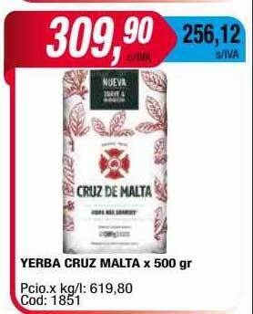 Maxiconsumo Yerba cruz malta oferta