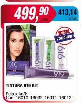 Maxiconsumo Tintura 919 kit oferta
