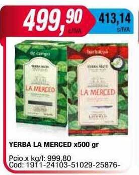 Maxiconsumo Yerba la merced oferta