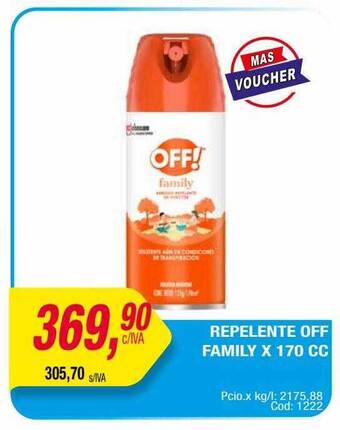 Maxiconsumo Repelente off family x 170 cc oferta