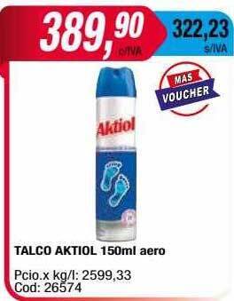 Maxiconsumo Talco aktiol aero oferta