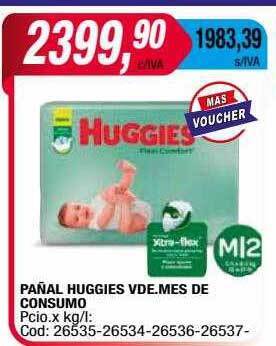 Maxiconsumo Pañal huggies vde.mes de consumo oferta