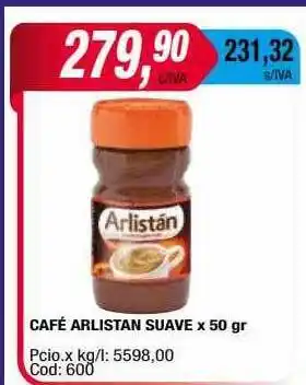 Maxiconsumo Café arlistan suave oferta