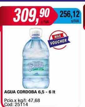 Maxiconsumo Agua cordoba oferta