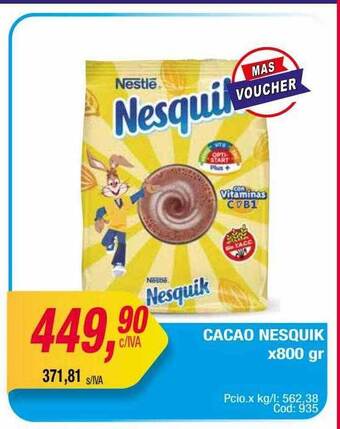 Maxiconsumo Cacao nesquik oferta