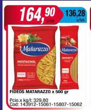 Maxiconsumo Fideos matarazzo oferta