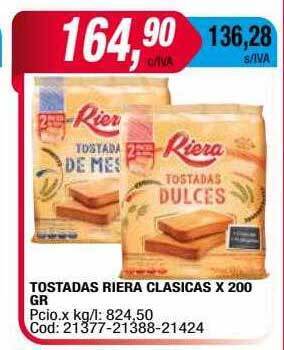 Maxiconsumo Tostadas riera clasicas oferta
