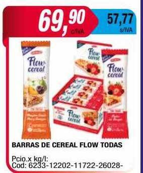 Maxiconsumo Barras de cereal flow todas oferta