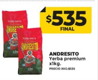 Supermayorista Vital Andresito yerba premium oferta